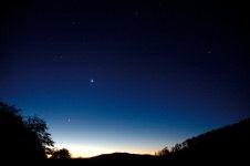 Morgenhimmel mit Venus und Jupiter