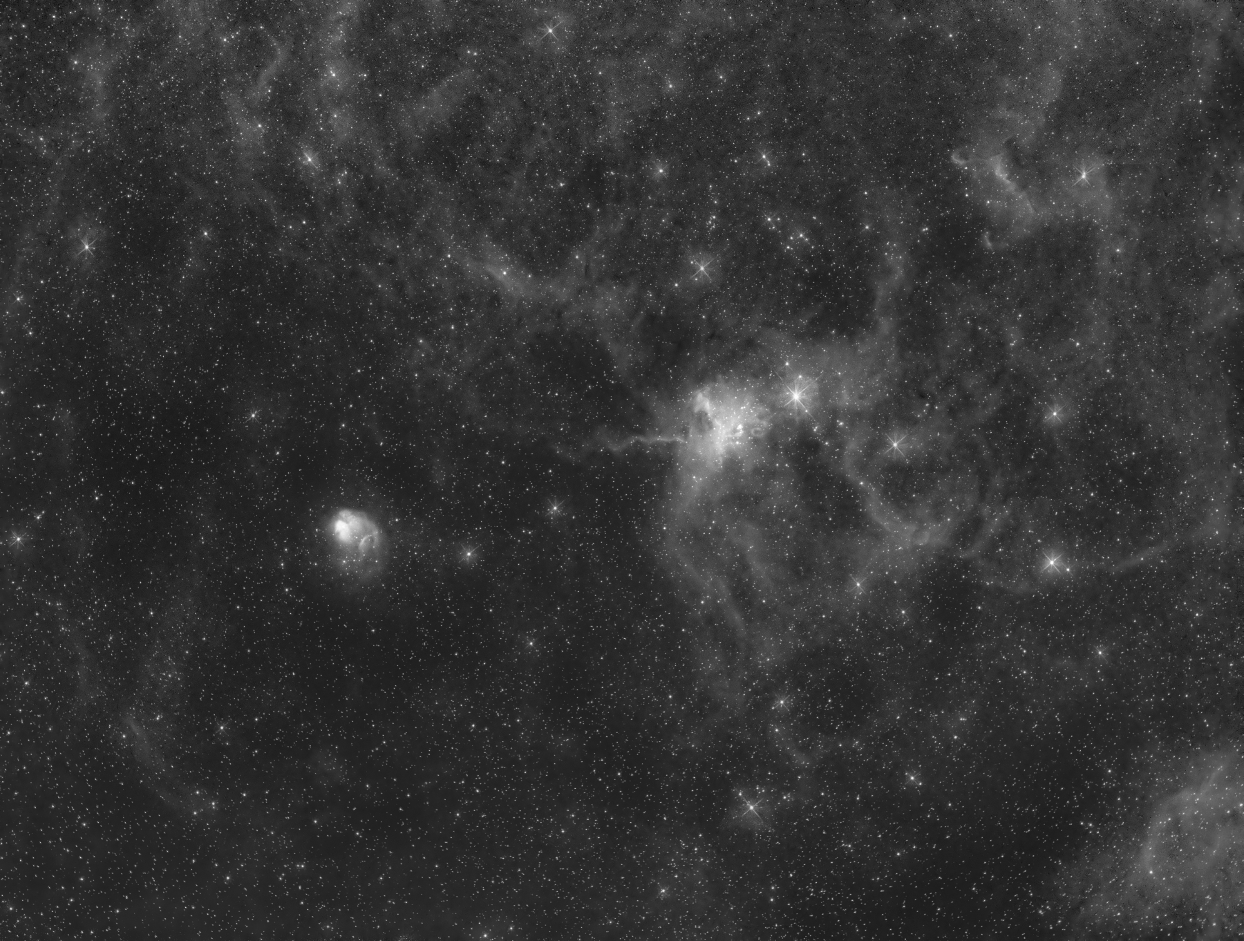 NGC 1931, IC 417 in Ha