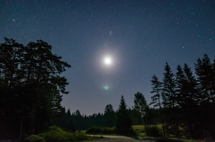 Kernhofer Gscheid with Moon and Pleiades