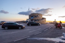 Parkplatz Edelweißspitze in der Morgendämmerung