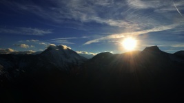 Letzte Sonnenstrahlen über der Glocknergruppe