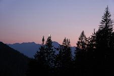 Dämmerungshimmel WSW mit Mond